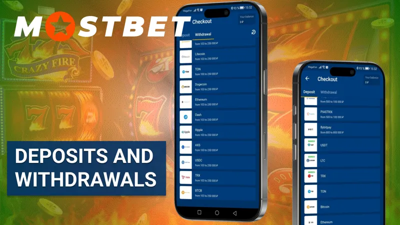 Mostbet app deposits and withdrawals payment methods overview