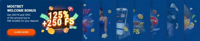 Welcome bonus from MostBet for new players from India