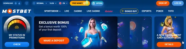 The system of special bonuses in MostBet