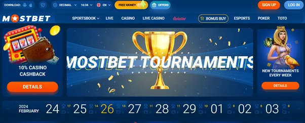 Tournament bonuses at MostBet