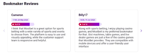 Reviews of players about MostBet