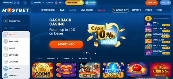 Slots at MostBet Casino