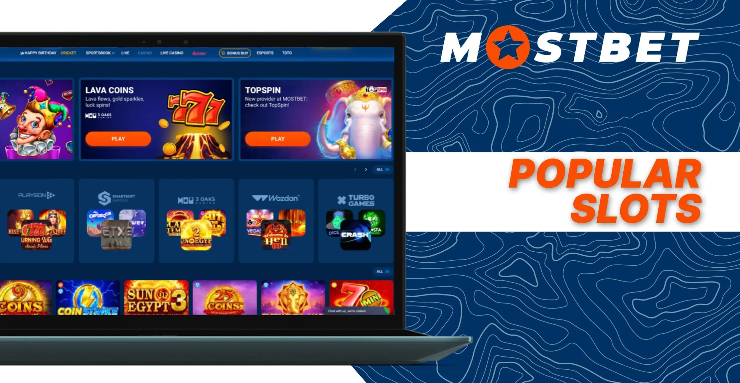 Popular slots at the bookmaker Mostbet