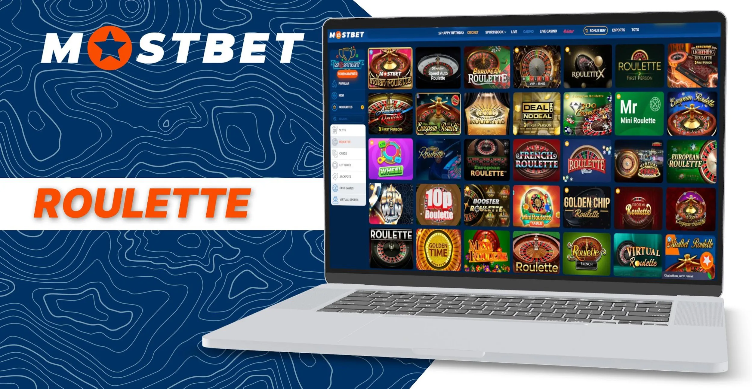 Roulette games on the Mostbet website