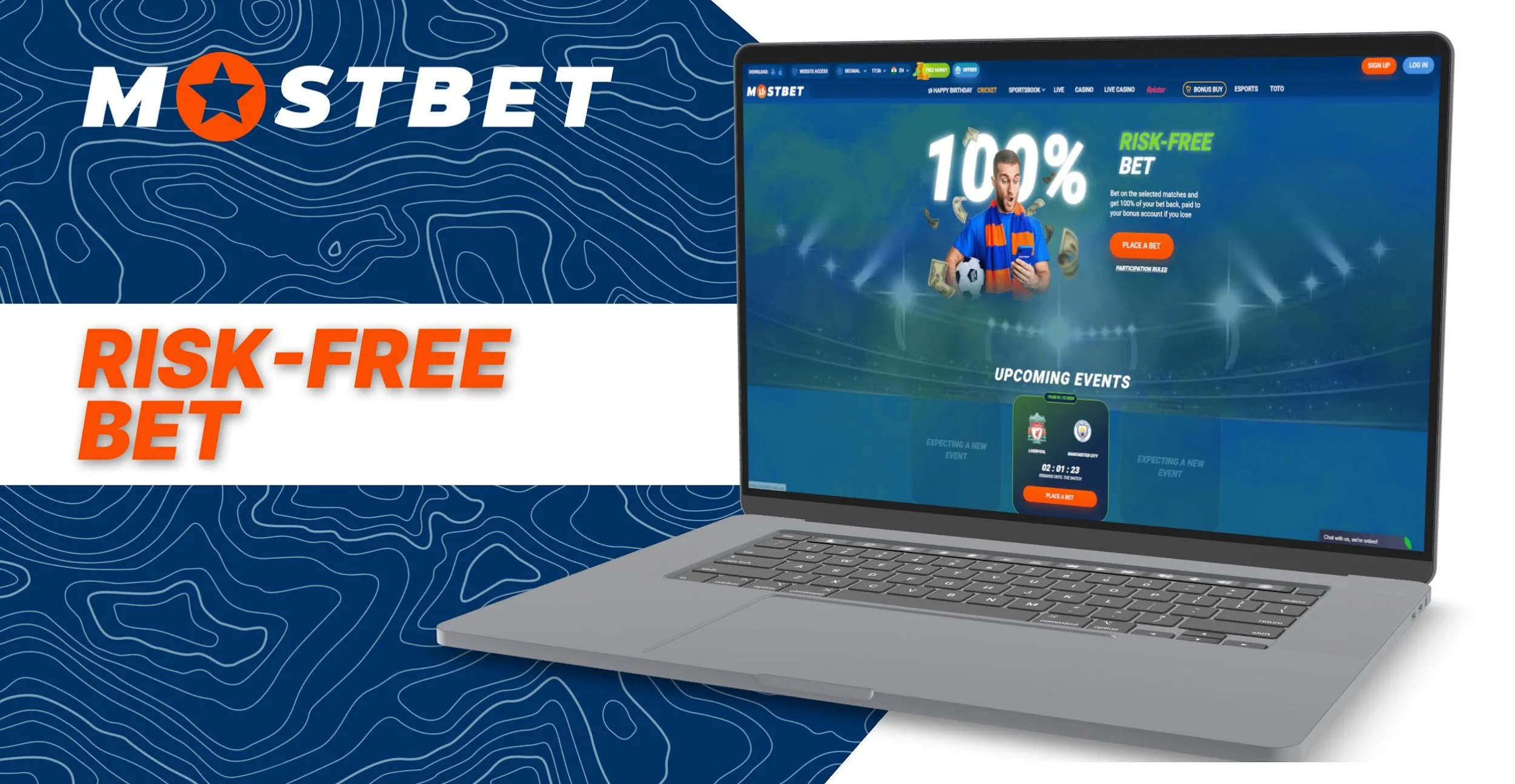 Risk-free bet on the website Mostbet